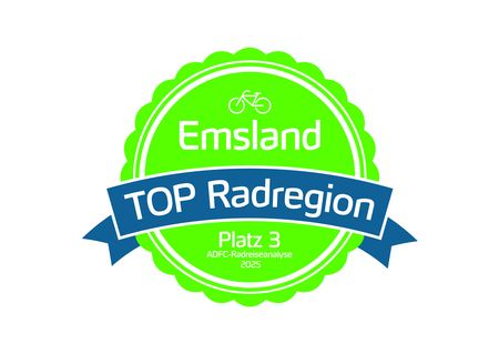 Emsland-Siegel - Platz 3 bei ADFC-Radreiseanalyse 2025_2026