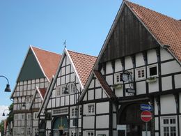 Wiedenbrück - Blick auf Fachwerkhäuser 