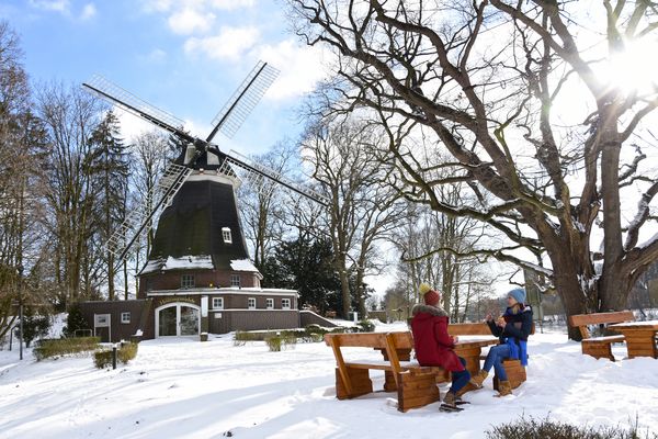 Winterspaziergang bei der Höltingmühle in Meppen